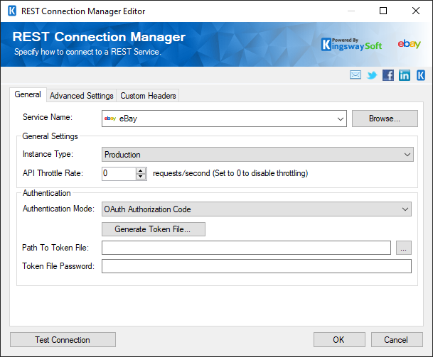 SSIS REST eBay Connection Manager